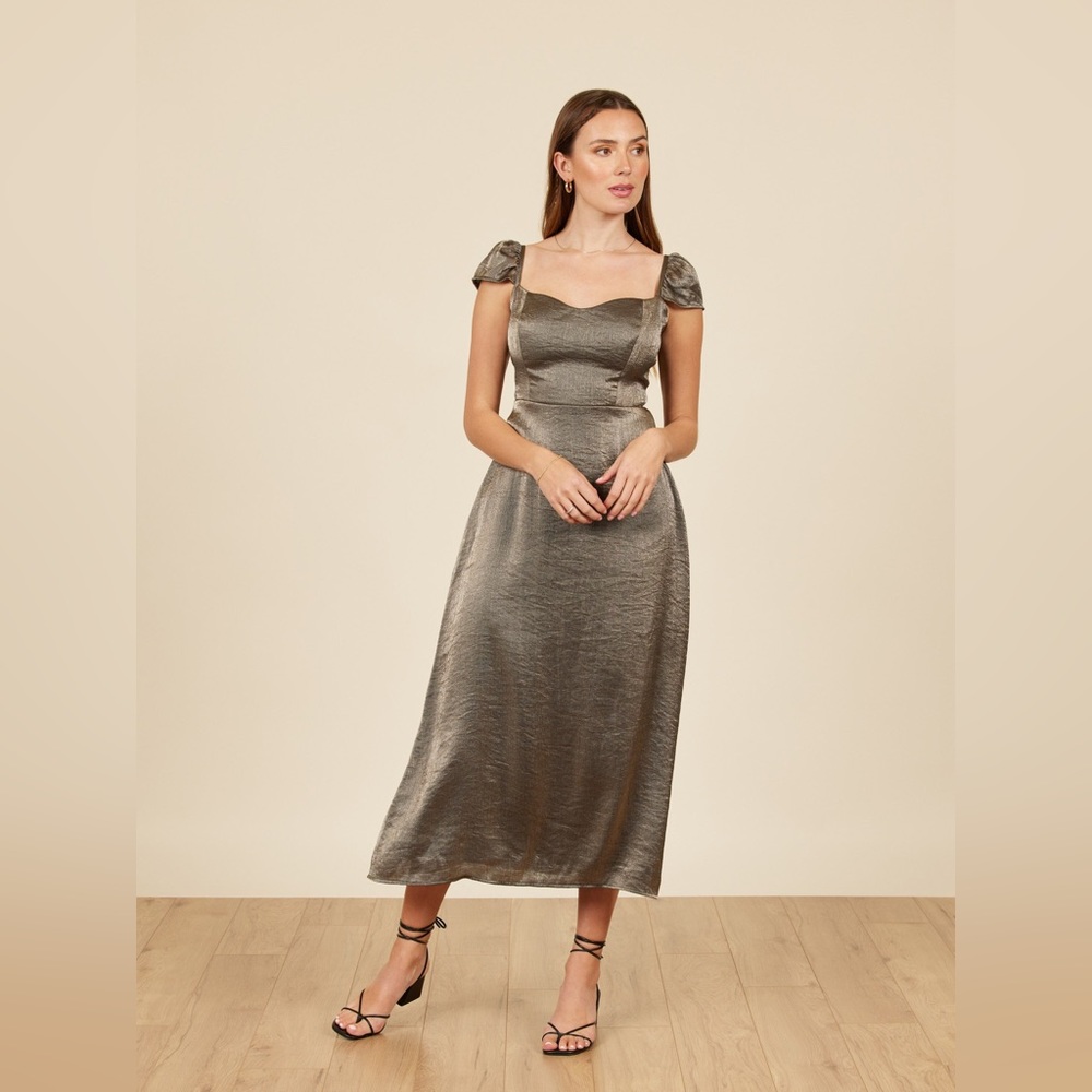 Park & Fifth Roosevelt Dress in Metallic Plissé XL